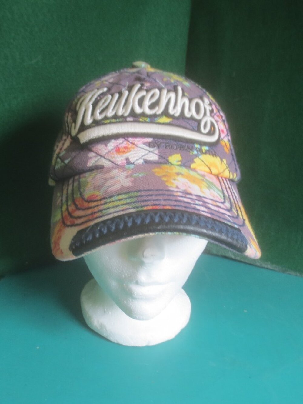 Robin Ruth Embroidered Floral Design Snapback Baseball Hat - One Size Fits Most.